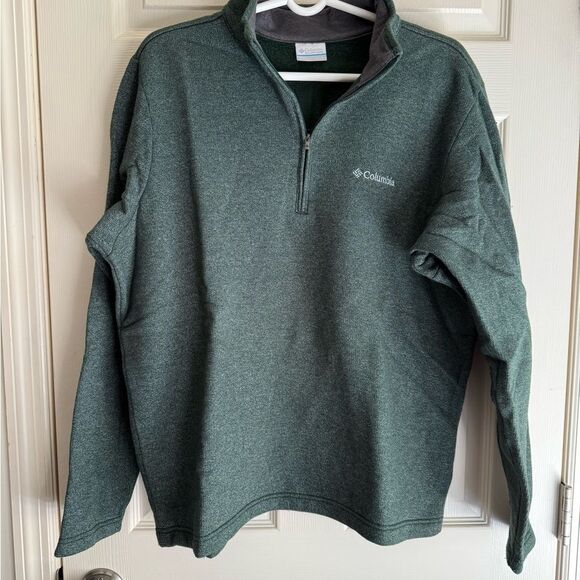 Columbia Men's Forest Green Zip-Up Sweater - Picture 1 of 6